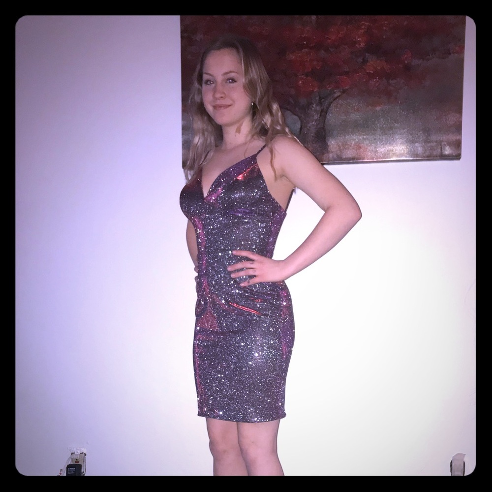 Glitter Short Dress by Ed Young